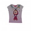 Παιδικό T-shirt Masha and the Bear λευκό-Ροζ 380240-04