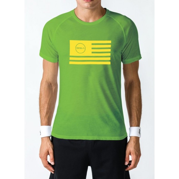 T-SHIRT MEN FLAG SUPERLOGO COLOR EDITION GREEN GSA GEAR 17-19037-02