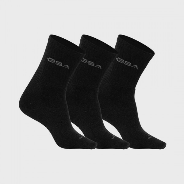 GSA ORGANICPLUS[+] Αθλητικές Κάλτσες X3 Fully Cushioned Crew / 3Pack Μαύρο 81-81003-Black