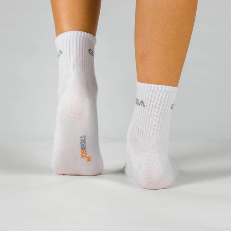 Κάλτσες GSA ORGANICPLUS[+] 500 Ultralight Quarter Socks / 3Pack Άσπρο Νο 36-41 82-16053-01