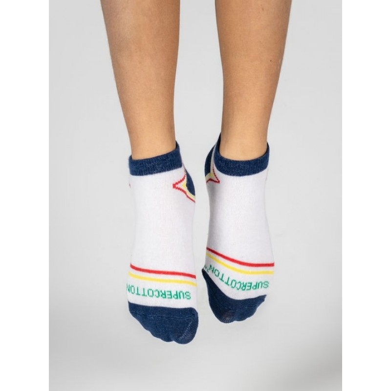 GSA SUPERCOTTON KIDS Ultralight Low Cut Socks / 6Pack Λευκό/Κόκκινο-Μπλε 831904-50