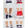 GSA SUPERCOTTON KIDS Ultralight Low Cut Socks / 6Pack Λευκό/Κόκκινο-Μπλε 831904-50