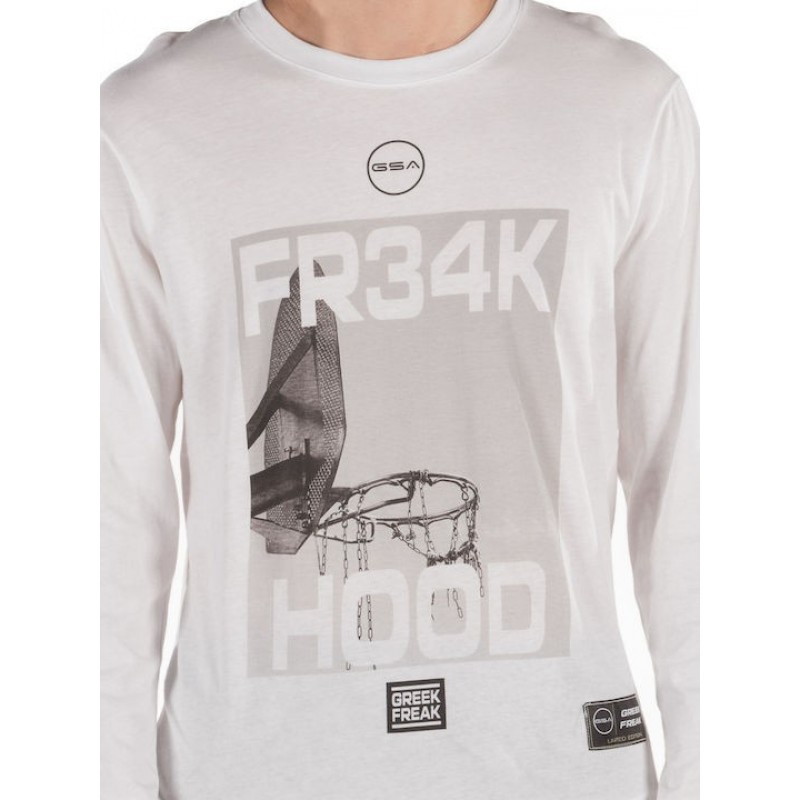 GREEK FREAK LONG SLEEVE T-SHIRT WHITE 34-18009-01