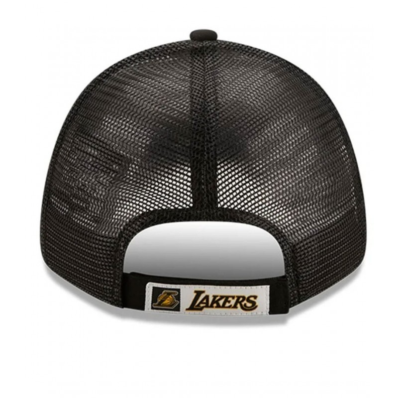 LA Lakers Home Field Black 9FORTY A-Frame Trucker Cap 60222305