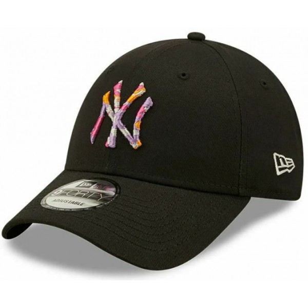 New Era New York Yankees Logo Infill Black 9FORTY Adjustable Cap 60240652