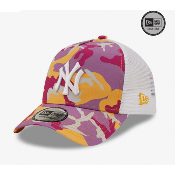 New York Yankees Camo Pack Pink A-Frame Trucker Cap TRUCKER Pink 60240647