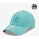 New York Yankees Tonal Womens Turquoise 9FORTY Adjustable Cap 9FORTY Blue 60240384