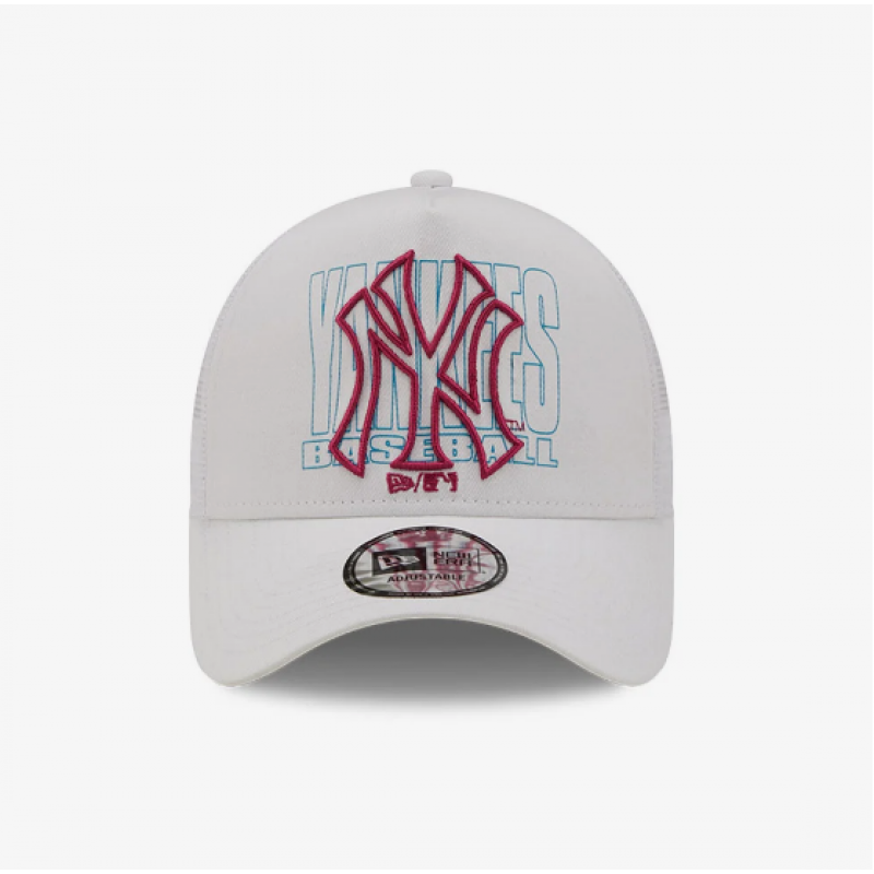 New York Yankees Logo White A-Frame Trucker Cap TRUCKER White 60240530