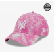 New York Yankees Tie Dye Womens Pink 9FORTY Adjustable Cap 9FORTY Pink 60240649