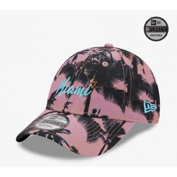 New Era Tropical Print Pink 9FORTY Adjustable Cap 9FORTY Pink 60240512