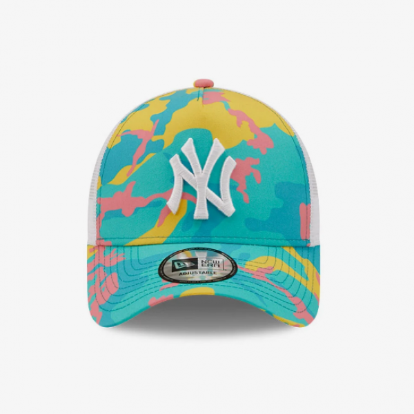 New York Yankees Camo Pack Blue A-Frame Trucker Cap Blue 60240646