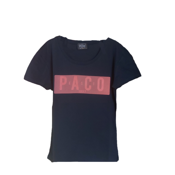 Paco & Co Γυναικείο T-shirt Σ Μπλέ με Στάμπα 13408-05