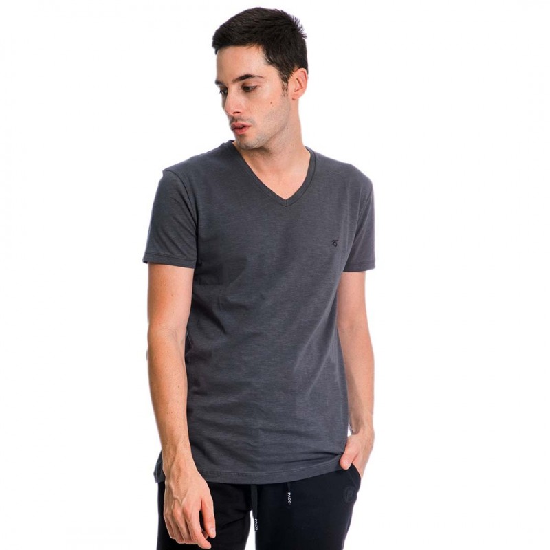 Paco & Co Men's T-shirt V-Neck Grey 85401-04