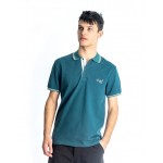 Paco & Co Men's T-shirt Polo Embroidery Green 85501-05