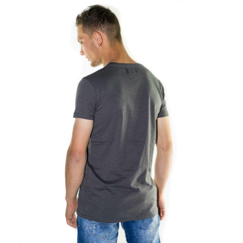 Paco & Co Men's T-shirt V-Neck Grey 85401-04