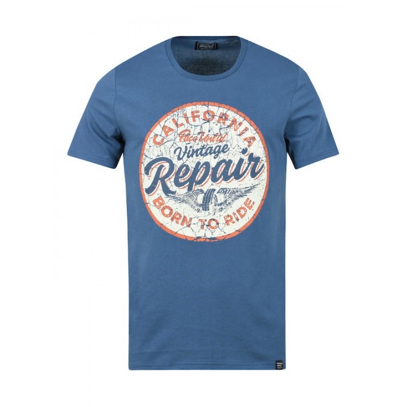 ΑΝΔΡΙΚΟ T-SHIRT PACO & CΟ "REPAIR" ΜΠΛΕ 13519-01