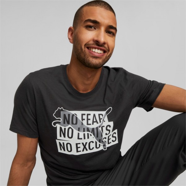 Performance Slogan Cat Training Tee Men Black 522491-01