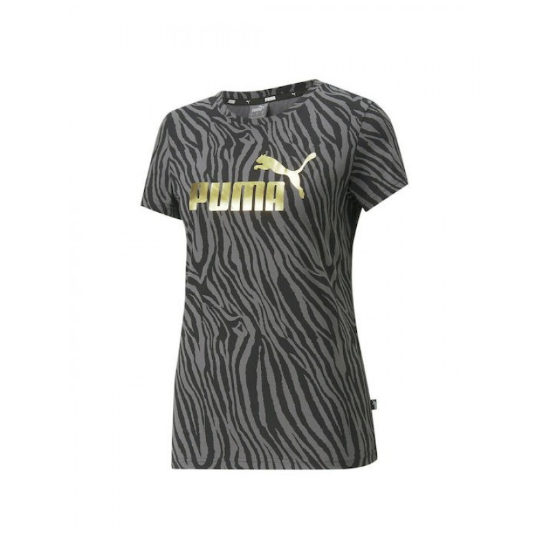 Puma Γυναικείο T-shirt Μαύρο με Στάμπα 848425-01