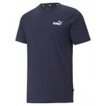 Puma Ανδρικό T-shirt Navy Μπλε με Λογότυπο 586668 06