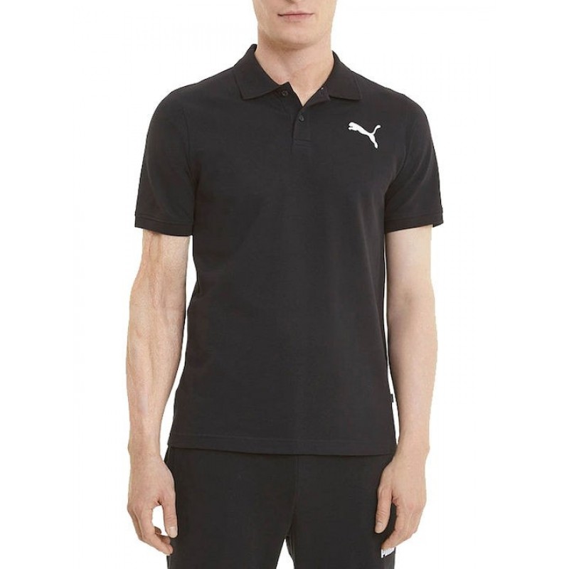 Puma Essentials Ανδρική Μπλούζα Polo Κοντομάνικη Μαύρη 586674-01