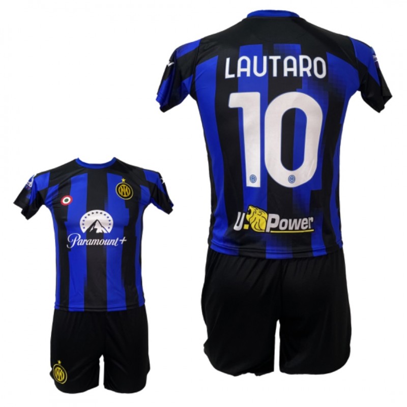 Παιδικό Σετ Ποδοσφαίρου Inter Lautaro Μαύρο/Μπλε 202410-01