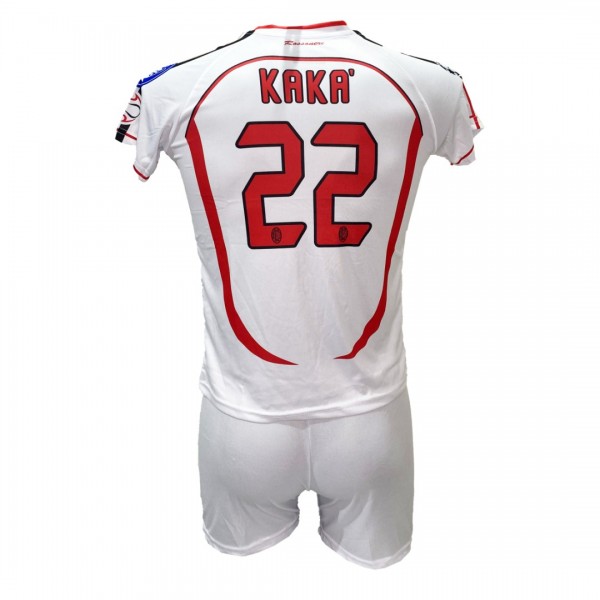 Παιδικό Σετ ποδοσφαίρου Milan Kaka Retro Ασπρο/Κόκκινο FINAL EDITION UCL 2007 2024-14