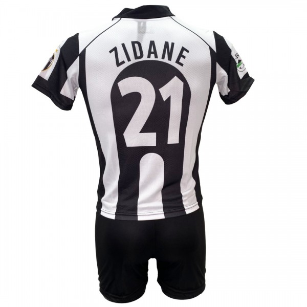 Παιδικό Σετ Ποδοσφαίρου Juventus Zidane Retro Ασπρο/Μαύρο 120798-02