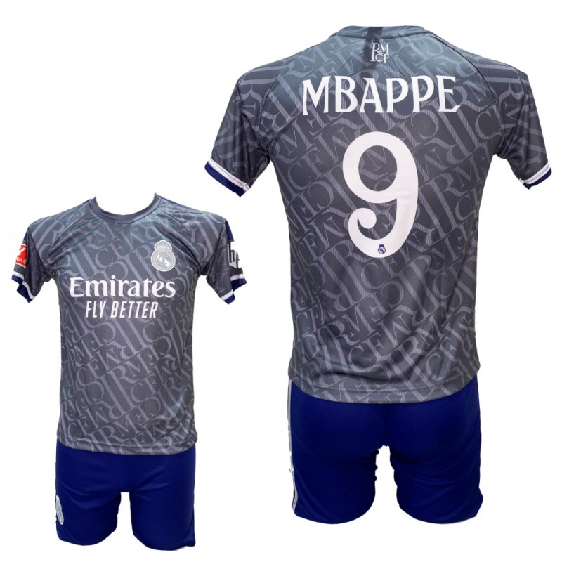 Παιδικό Σετ Ποδοσφαίρου Real Madrid Mbappe Γκρι Special Edition 2211-28