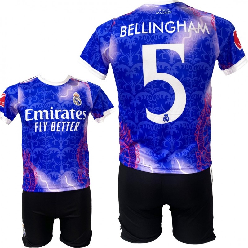 Παιδικό Σετ Ποδοσφαίρου Real Madrid Bellingham Μπλέ Special Edition 2211-12