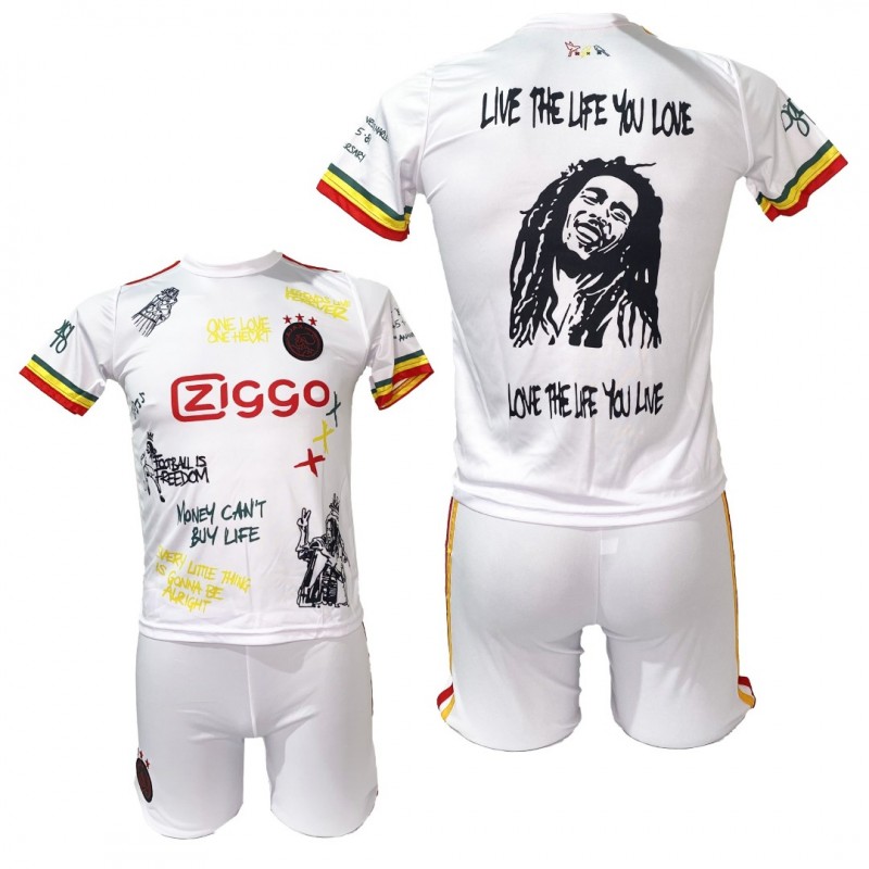 Παιδικό Σετ Ποδοσφαίρου AJAX BOB MARLEY Limited Edition Λευκή 2323BOB-4