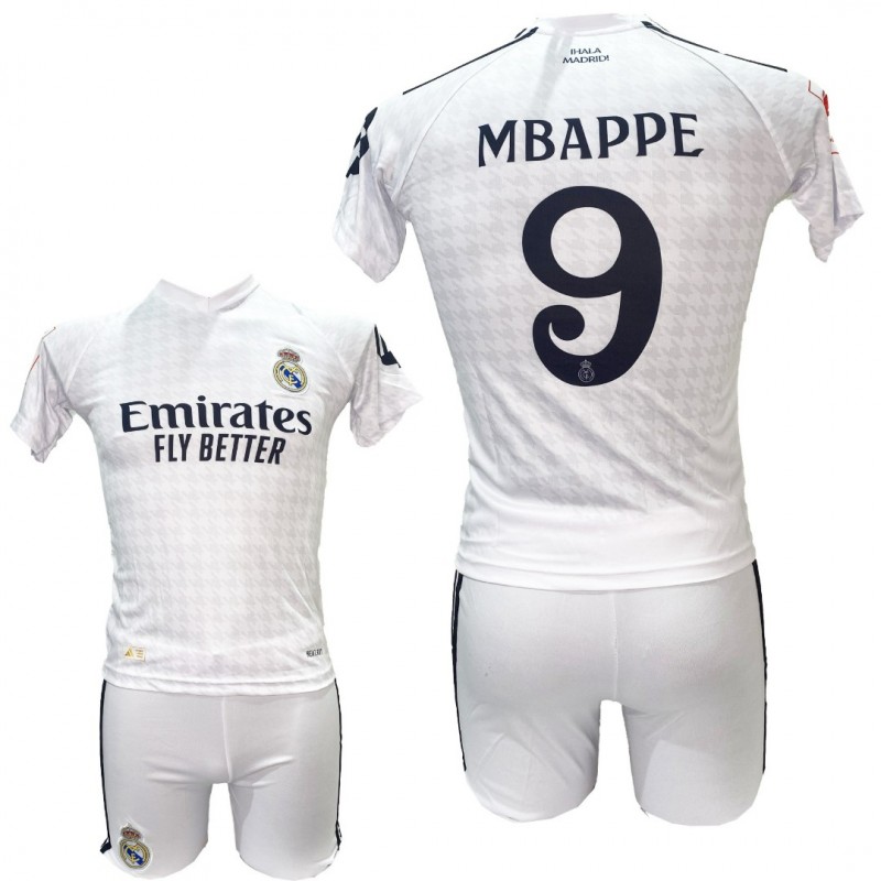 Παιδικό Σετ Ποδοσφαίρου Real Madrid Mbappe Ασπρη 2211-24