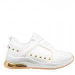 ΓΥΝΑΙΚΕΙΑ ΠΑΠΟΥΤΣΙΑ SNEAKERS SEVEN WHITE-GOLD 