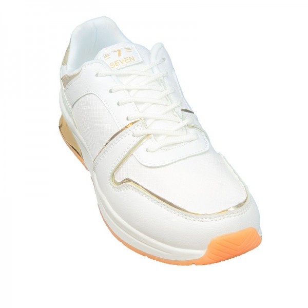 ΓΥΝΑΙΚΕΙΟ ΠΑΠΟΥΤΣΙ SNEAKERS SEVEN WHITE - GOLD 