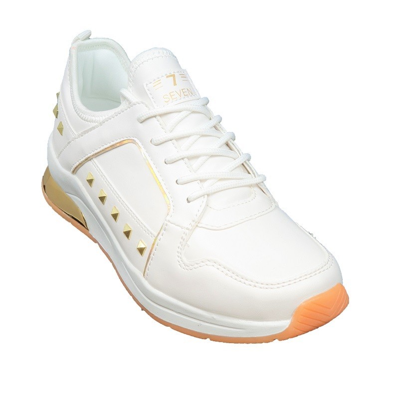 ΓΥΝΑΙΚΕΙΑ ΠΑΠΟΥΤΣΙΑ SNEAKERS SEVEN WHITE-GOLD 