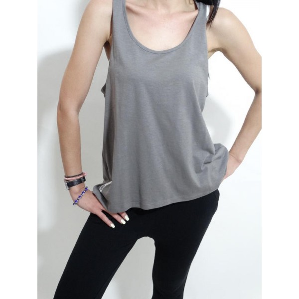 GSA GLORY LOOSE TANK TOP  CHARCOAL