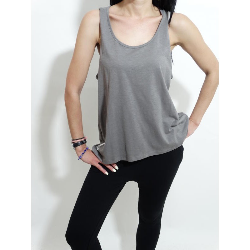 GSA GLORY LOOSE TANK TOP  CHARCOAL