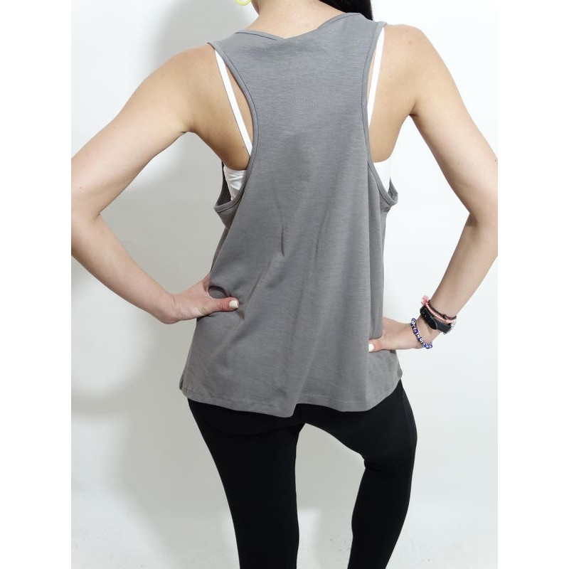 GSA GLORY LOOSE TANK TOP  CHARCOAL