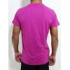 SLUB TEES WITH POCKET FOUCHIA