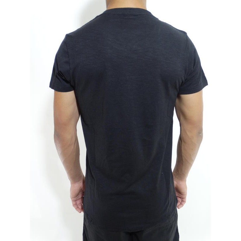 SLUB TEES WITH POCKET JET BLACK