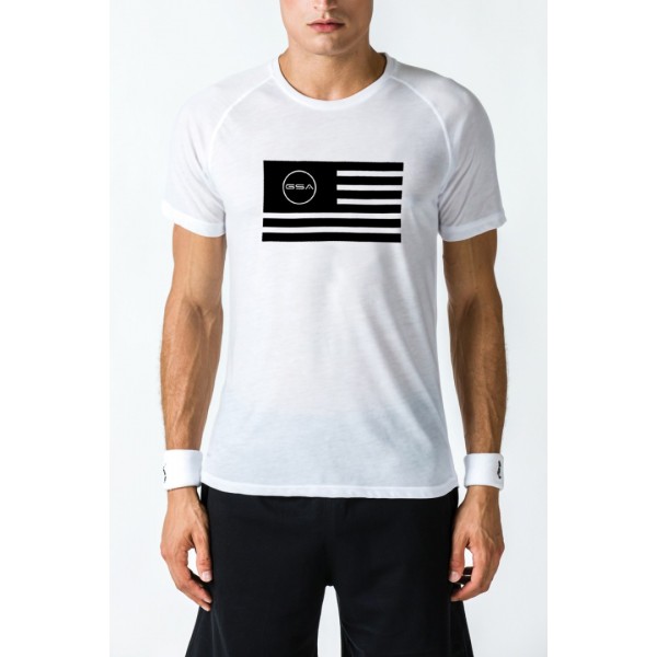 T-SHIRT MEN FLAG SUPERLOGO COLOR EDITION WHITE GSA GEAR 